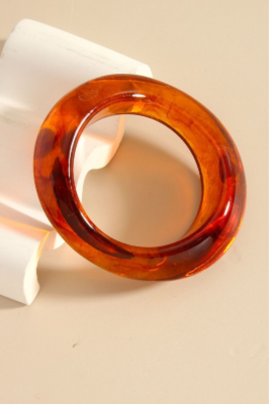 Shapeshifter Irregular Resin Bangle Bracelet