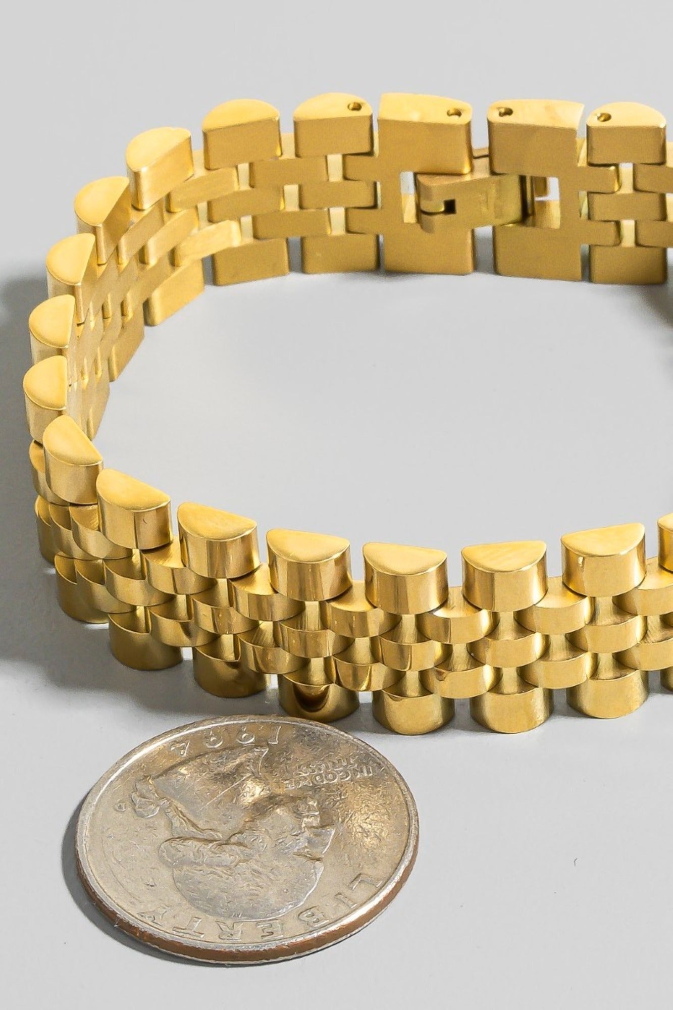 System Check Watch Chain Bracelet - Gold