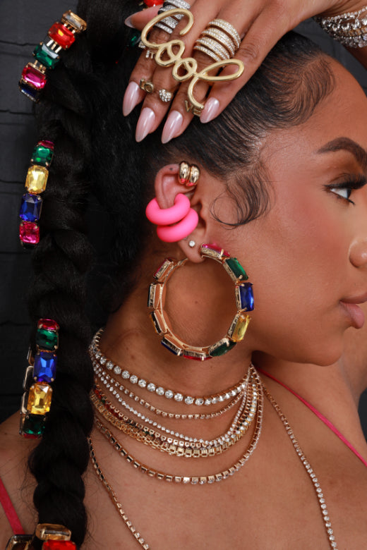 Talk You Up Crescent Cuff Hoop Earrings