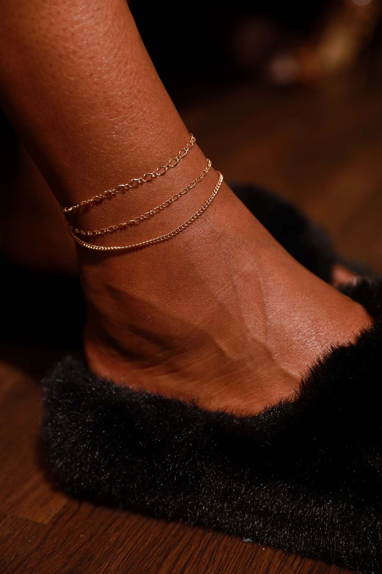 Secret Keeper Triple Layered Anklet