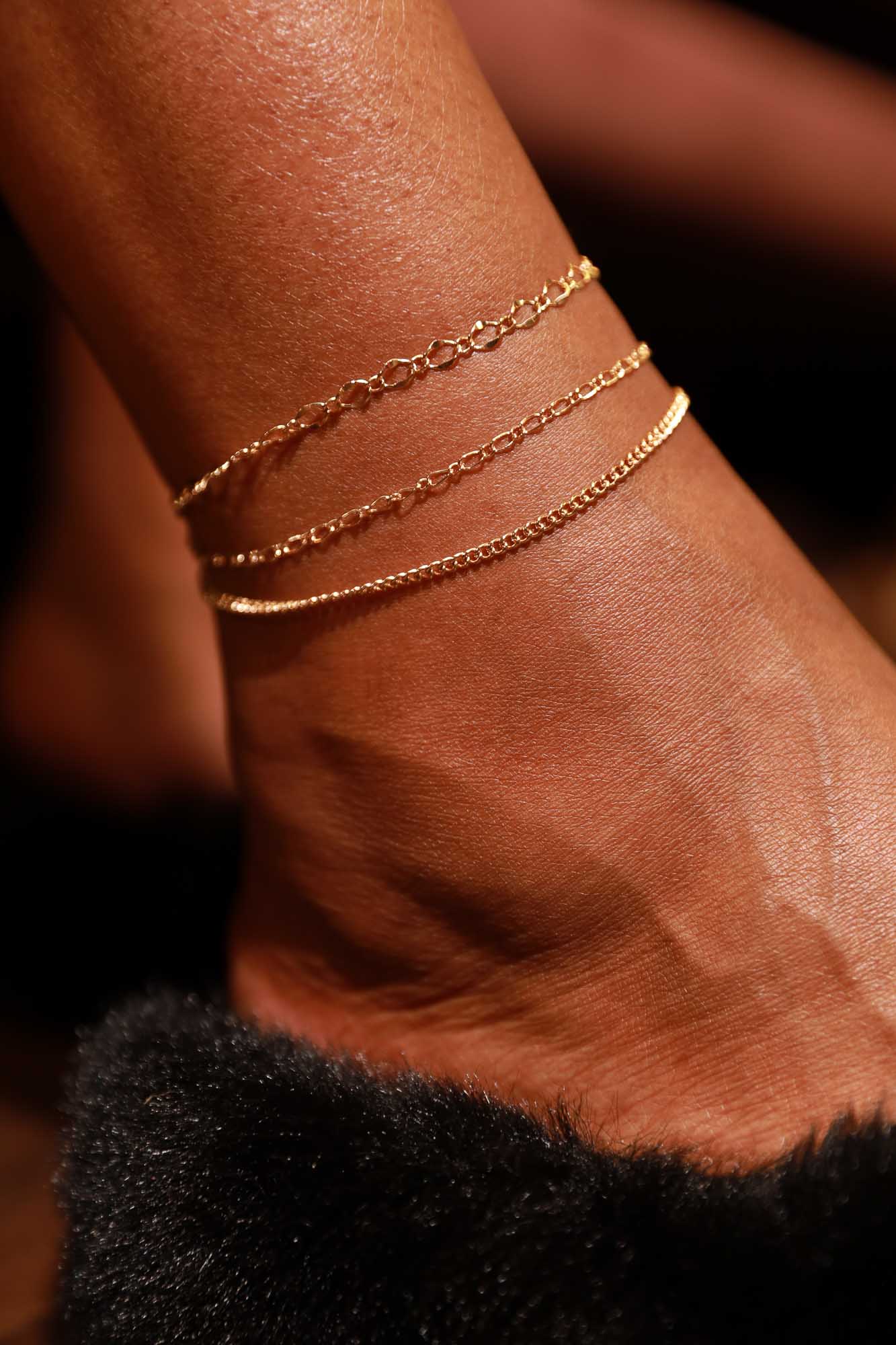 Secret Keeper Triple Layered Anklet