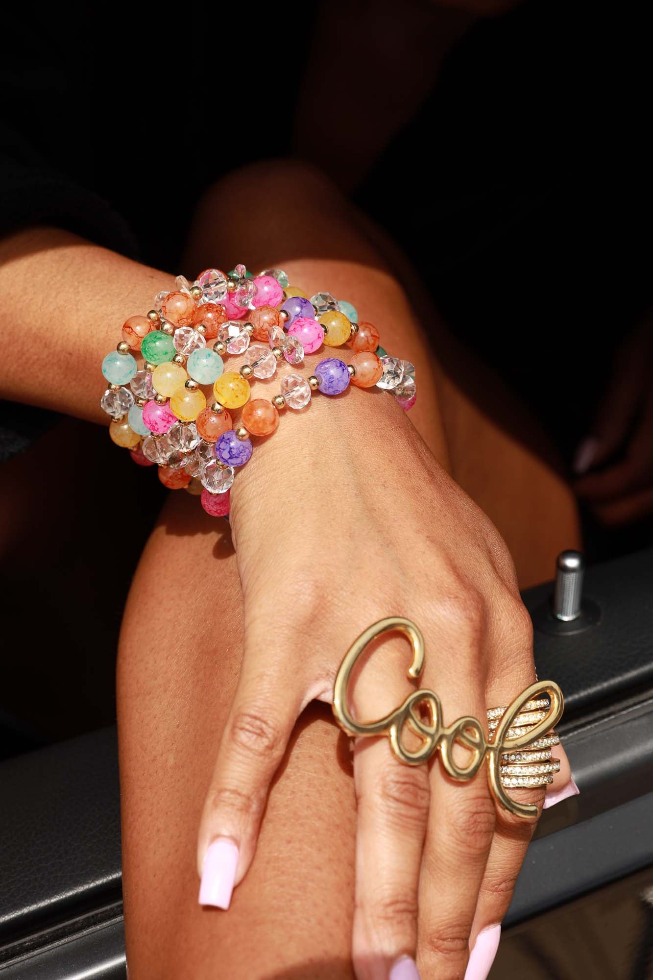 Color My World Beaded Butterfly Charm Bracelet