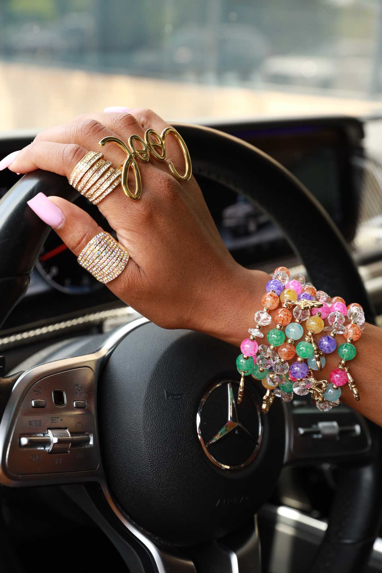 Color My World Beaded Butterfly Charm Bracelet