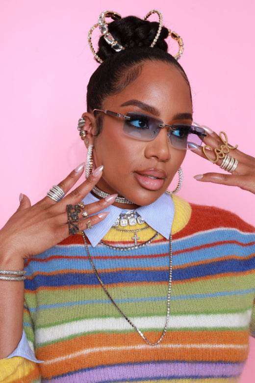 One In A Million Layered Rhinestone Necklace