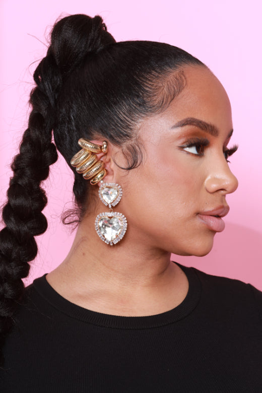 Still Cool Spiral Cuff Earrings - Silver