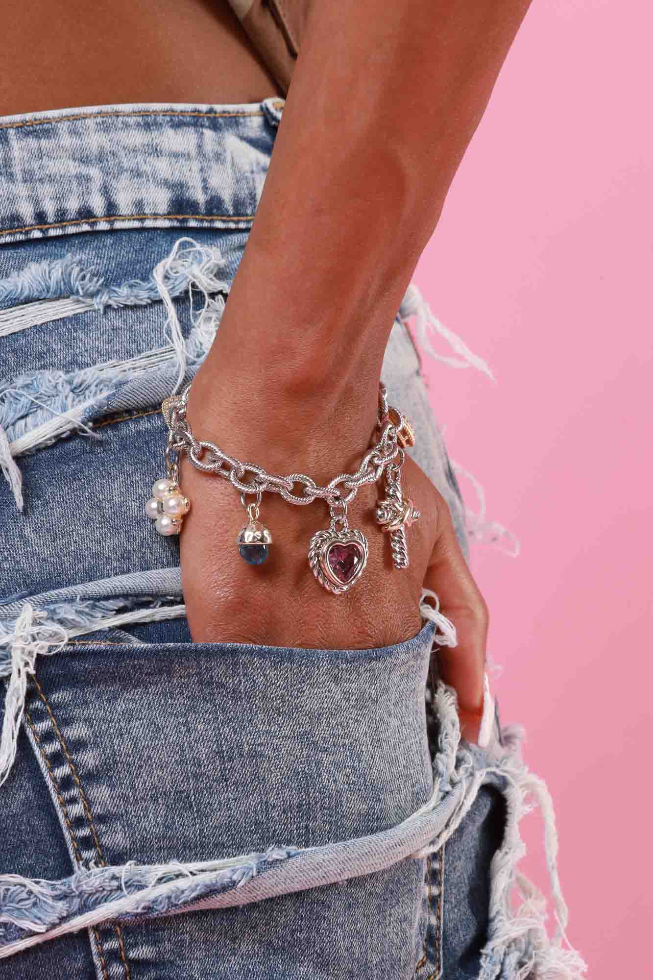 Showstopper 14K Gold Plated Charm Bracelet