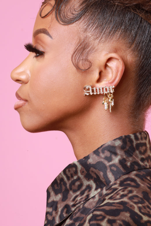 Lock & Key 14K Gold Dipped Charm Hoop Earrings