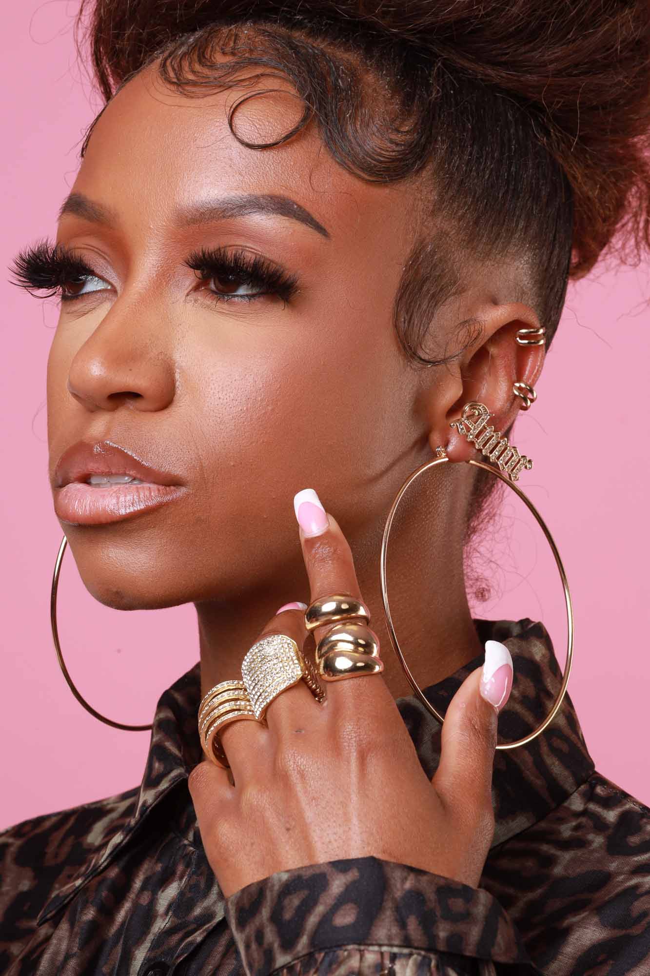 Amor Amor Rhinestone Ear Cuff Set