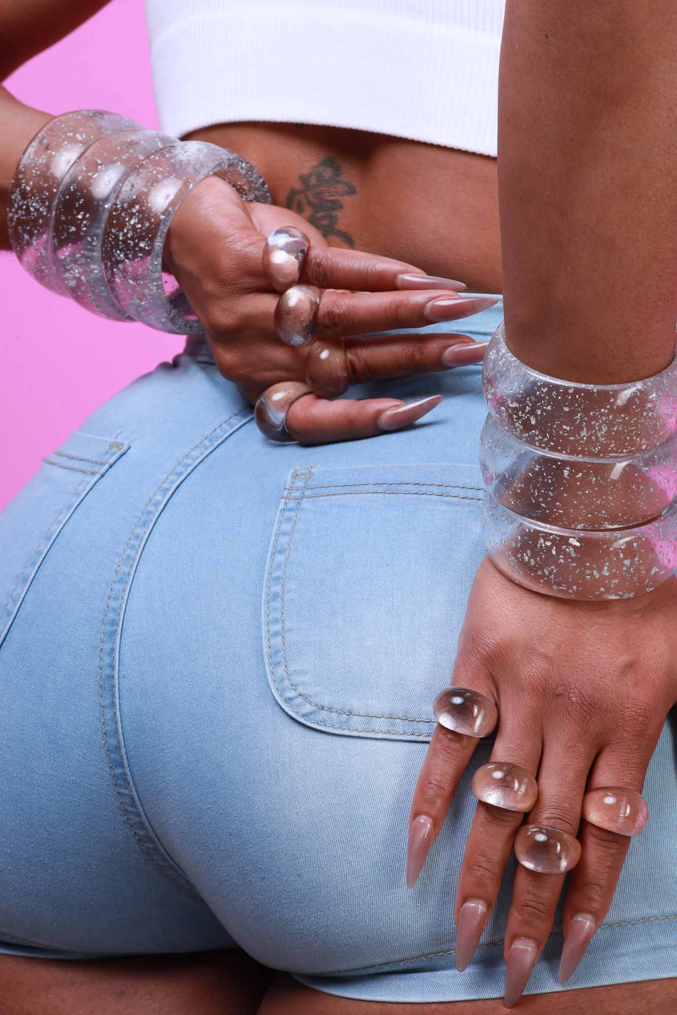 All Access Wide Resin Bangle Bracelet