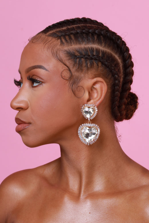 Dazzle Drop Rhinestone Earrings