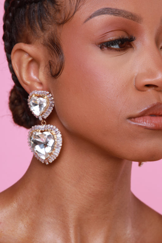 Dazzle Drop Rhinestone Earrings