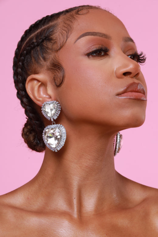 Dazzle Drop Rhinestone Earrings
