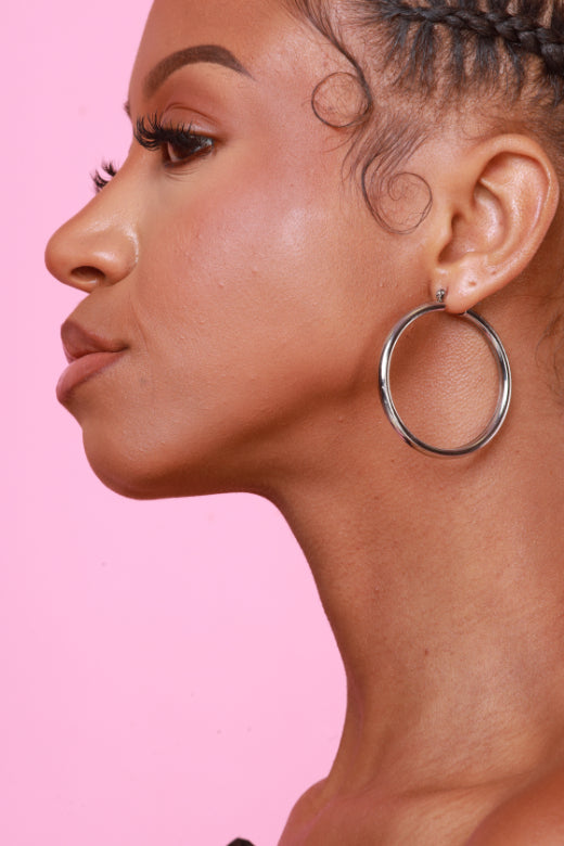 Lost In Love Tube Hoop Earrings