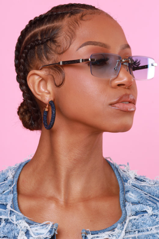 So Gorgeous Rhinestone Pave Hoop Earrings