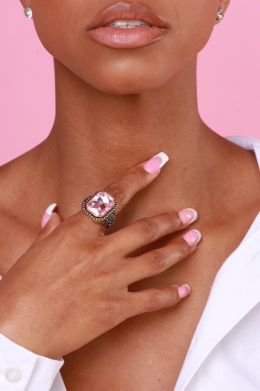 Somebody To Love Adjustable Rhinestone Statement Ring