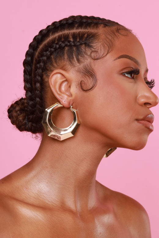 In My Feelings Chunky Geometric Hoop Earrings