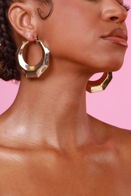 In My Feelings Chunky Geometric Hoop Earrings