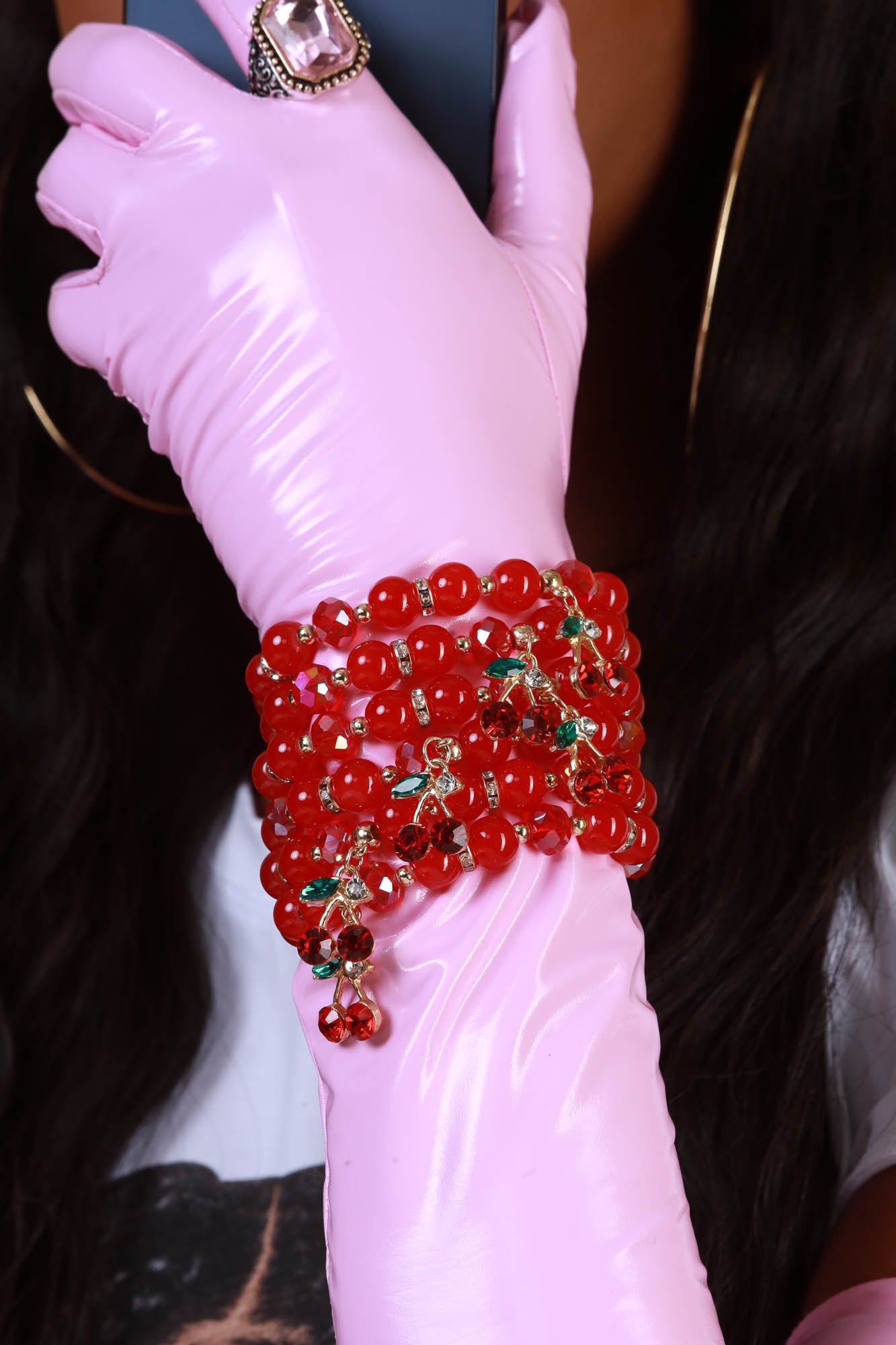 Fresh & Fruity Beaded Charm Bracelet