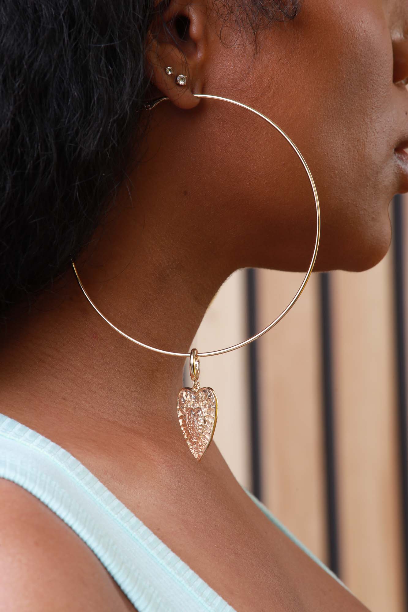 Charmed By You Gold Plated Charm - Textured Heart