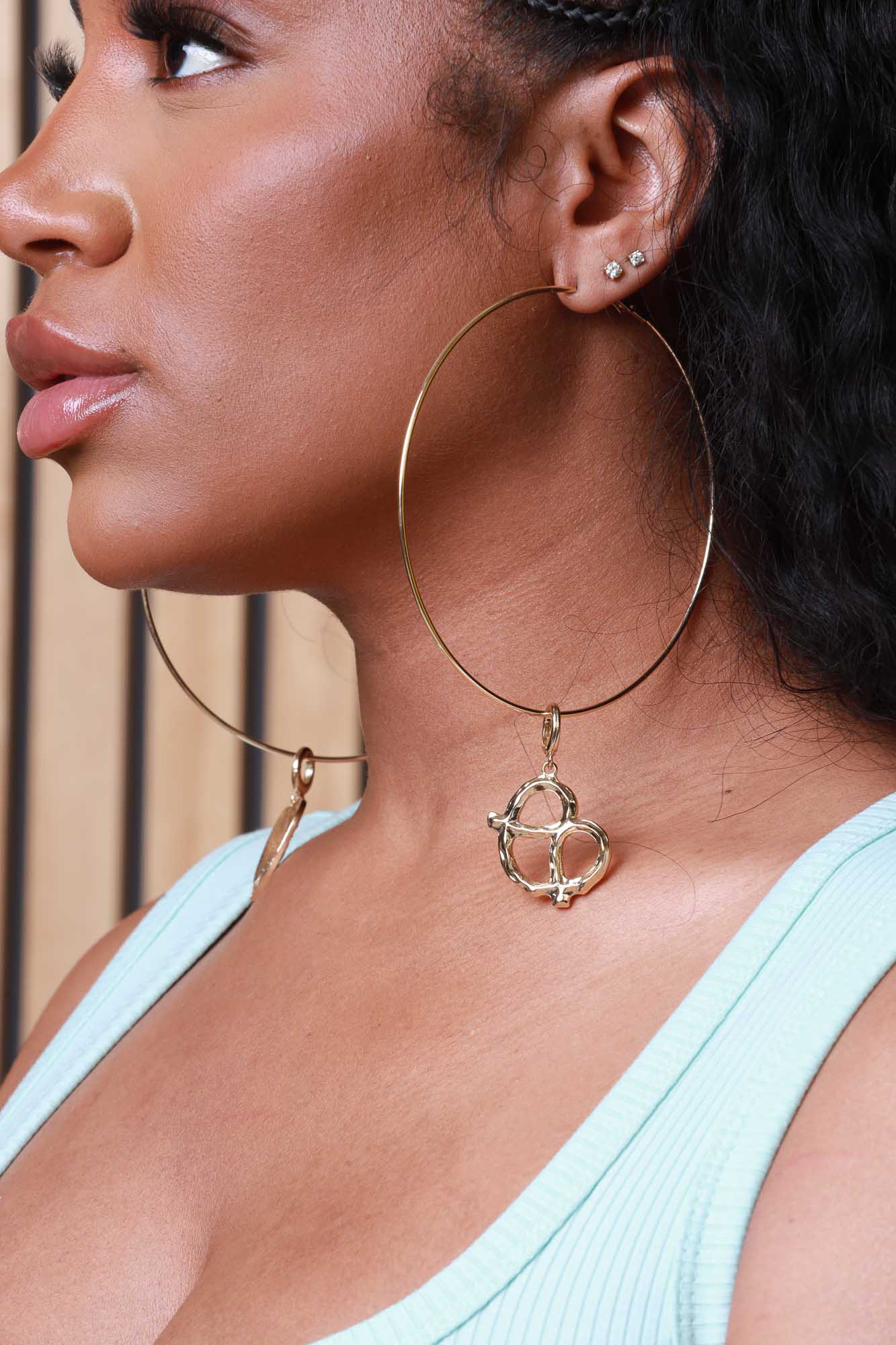 Charmed By You Gold Plated Charm - Braided Heart