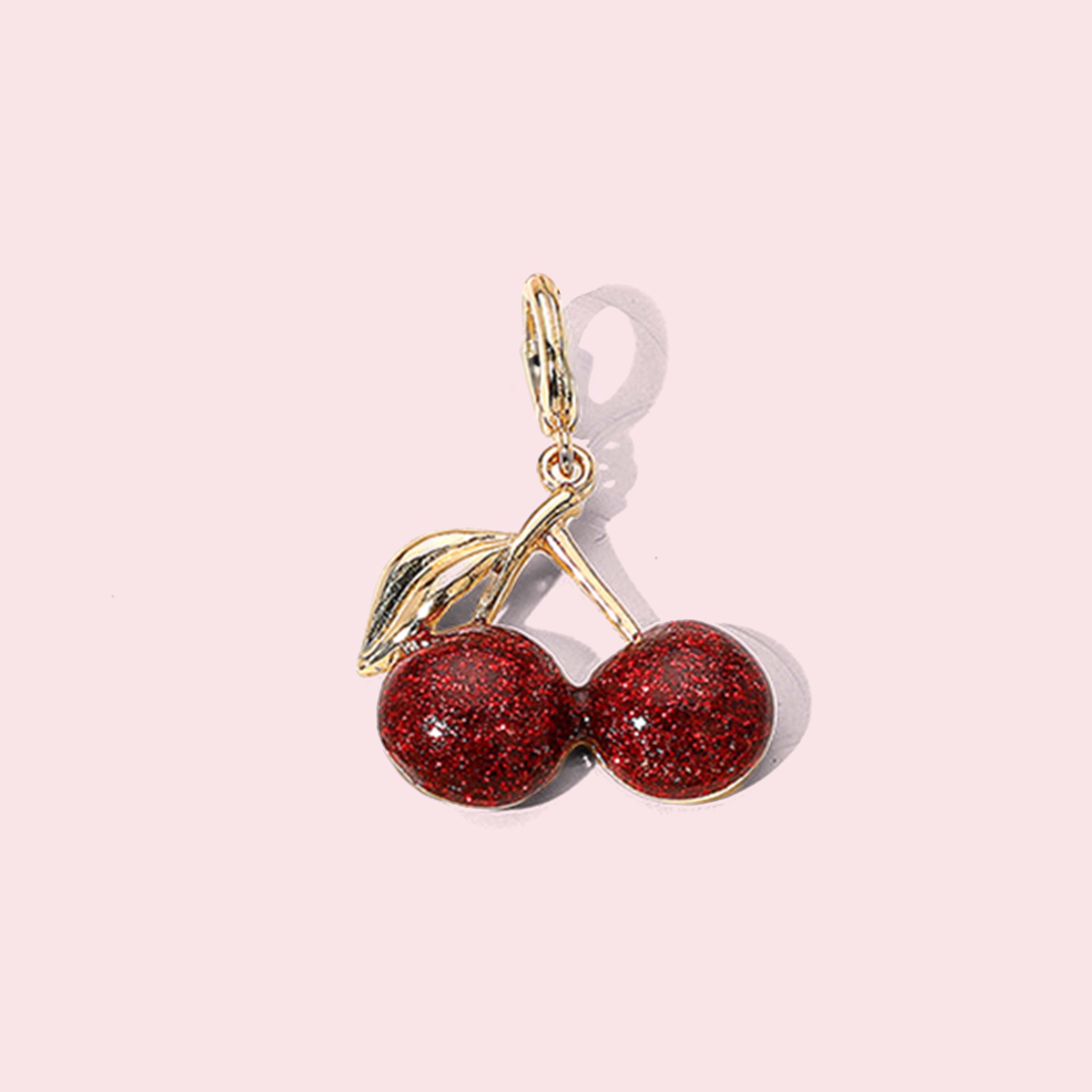 Charmed By You Gold Plated Charm - Red Cherry