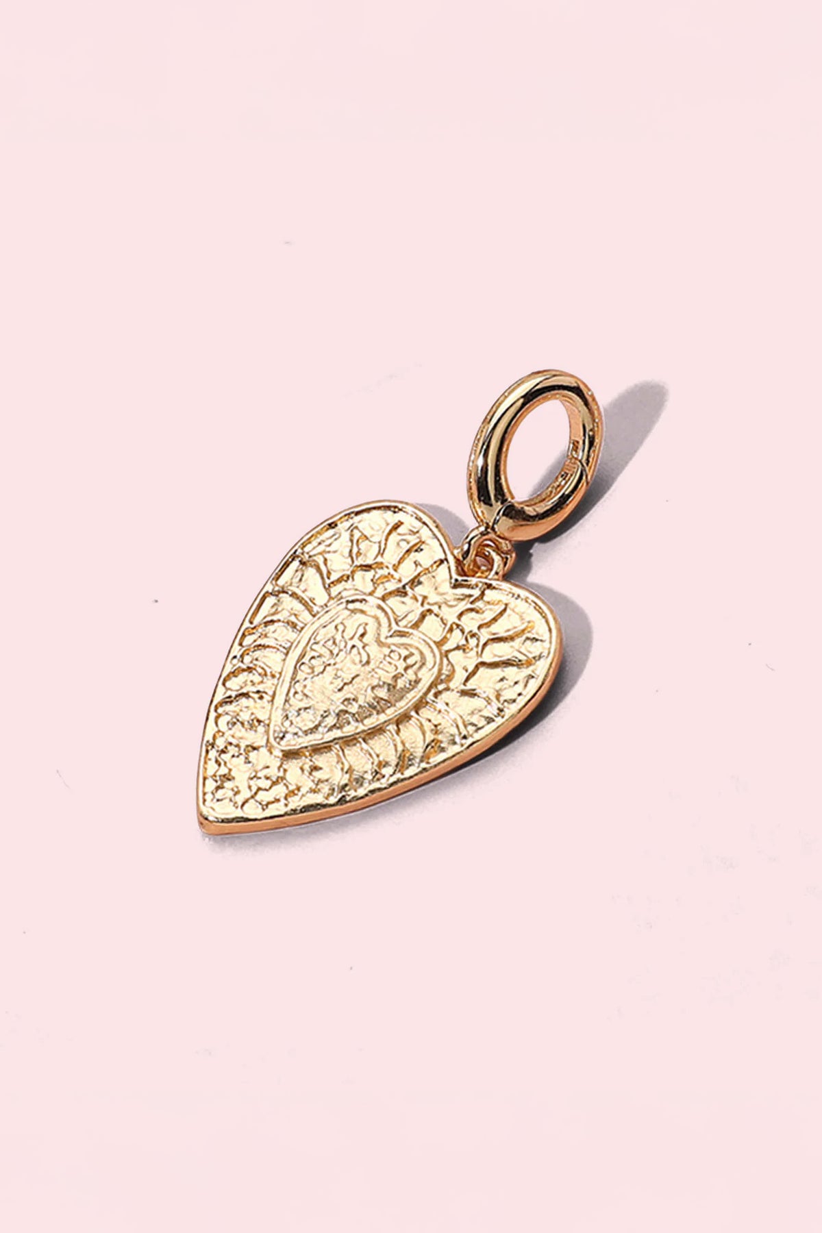 Charmed By You Gold Plated Charm - Textured Heart