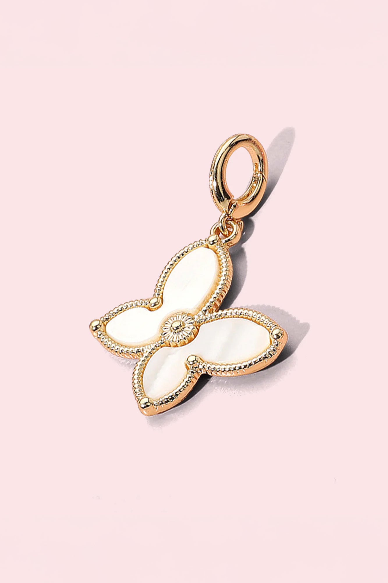 Charmed By You Gold Plated Charm - White Butterfly