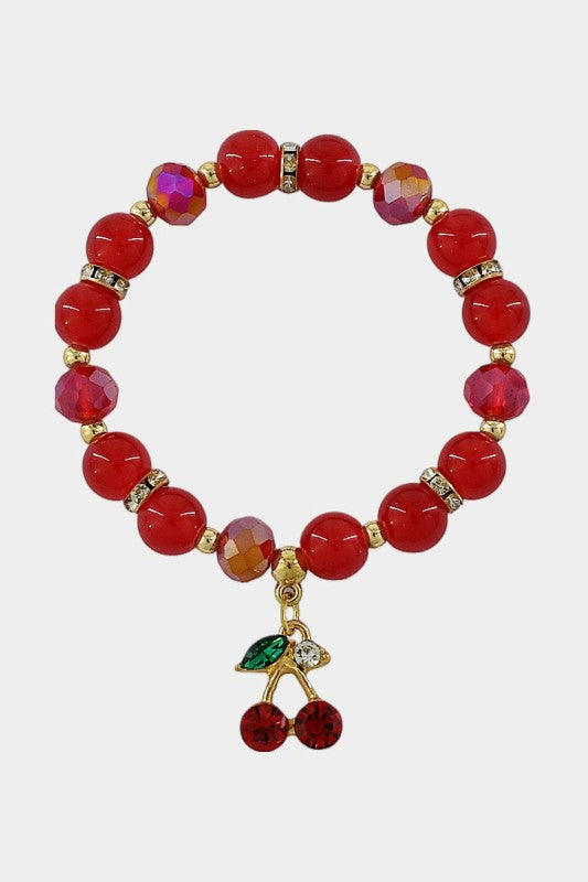 Fresh & Fruity Beaded Charm Bracelet