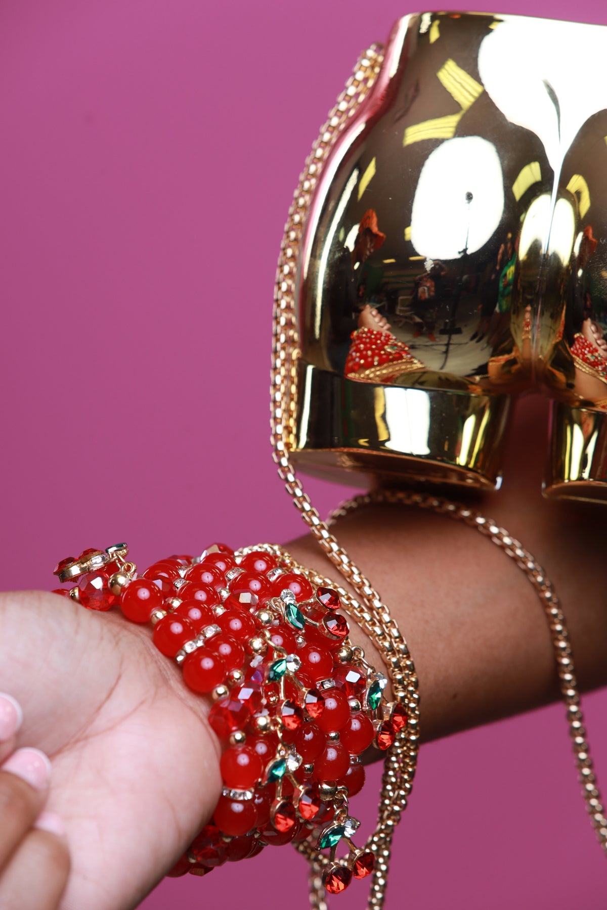 Fresh & Fruity Beaded Charm Bracelet
