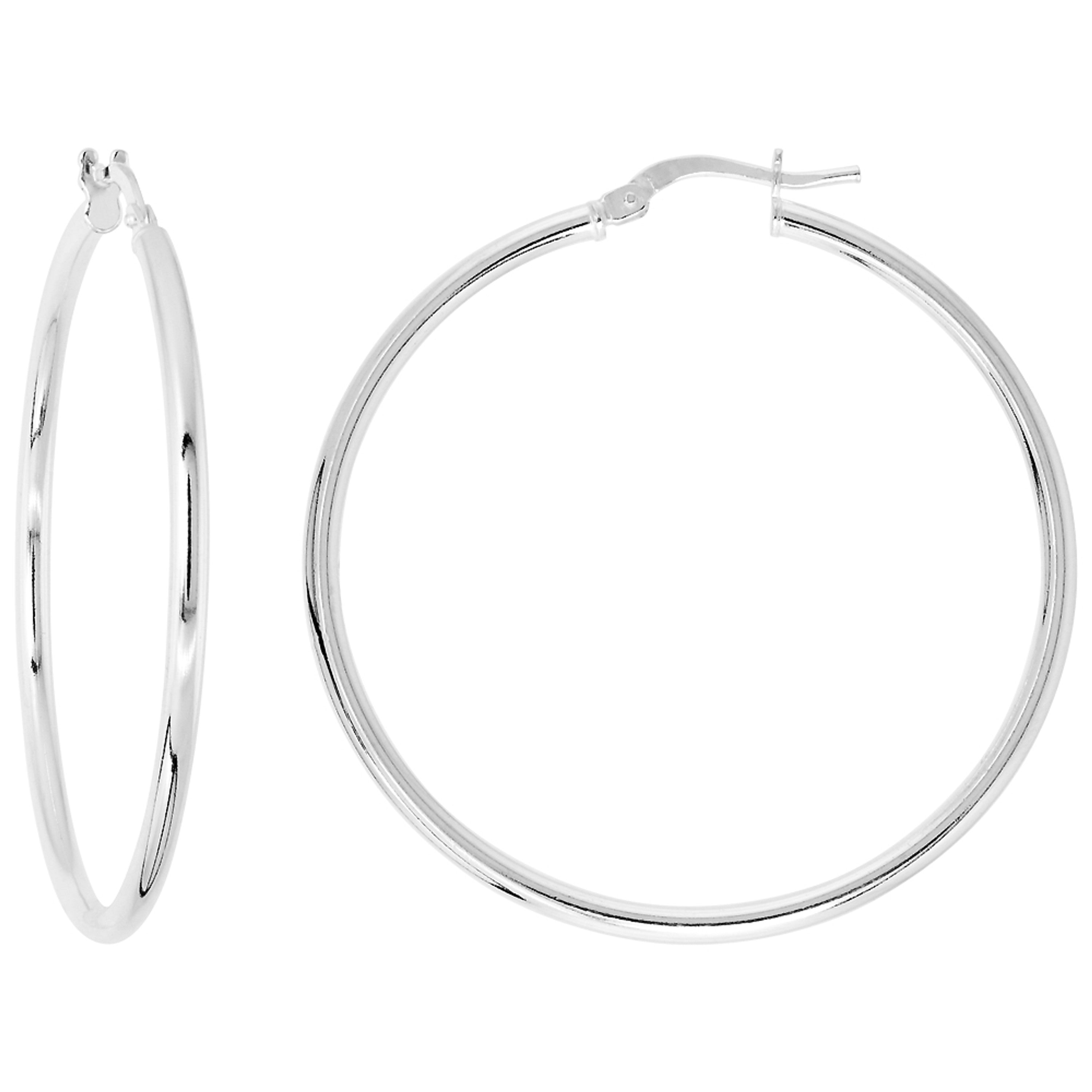 Give Me More Charm Friendly Tube Hoop Earrings - Gold Oversized