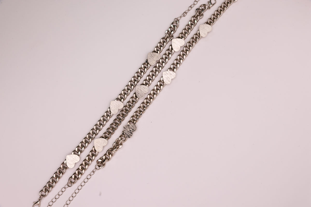 Like You Love Me Chain Heart Charm Anklet