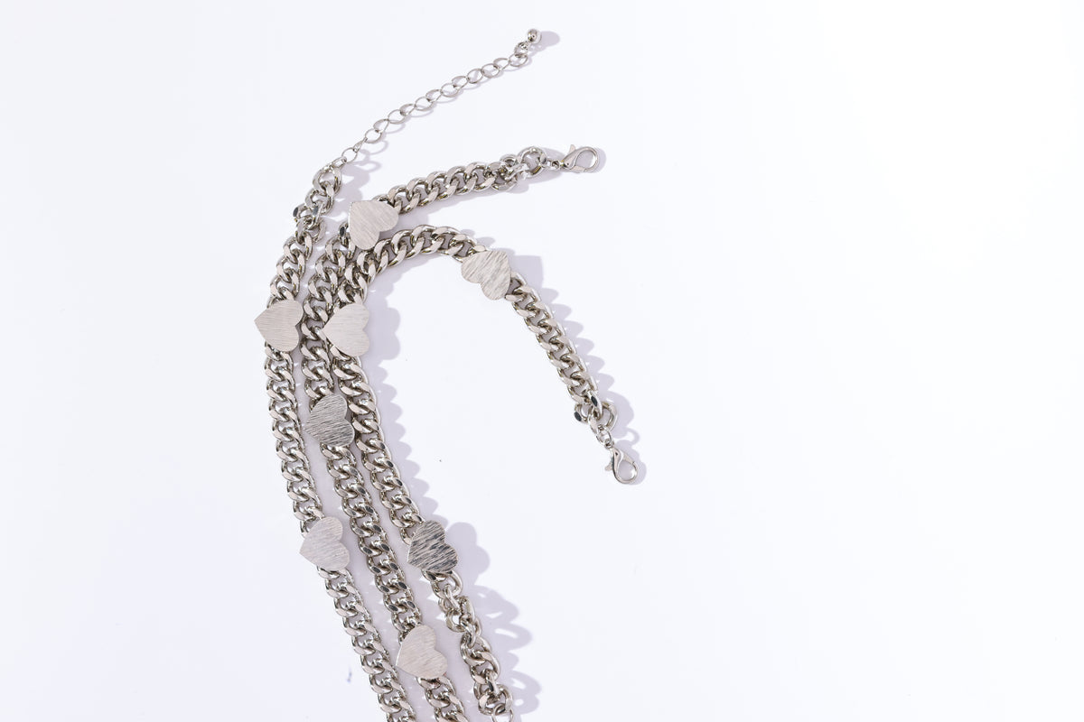 Like You Love Me Chain Heart Charm Anklet