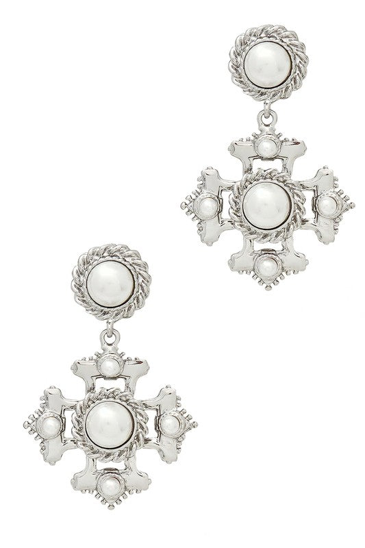 Love Forever Accent Pearl Earrings