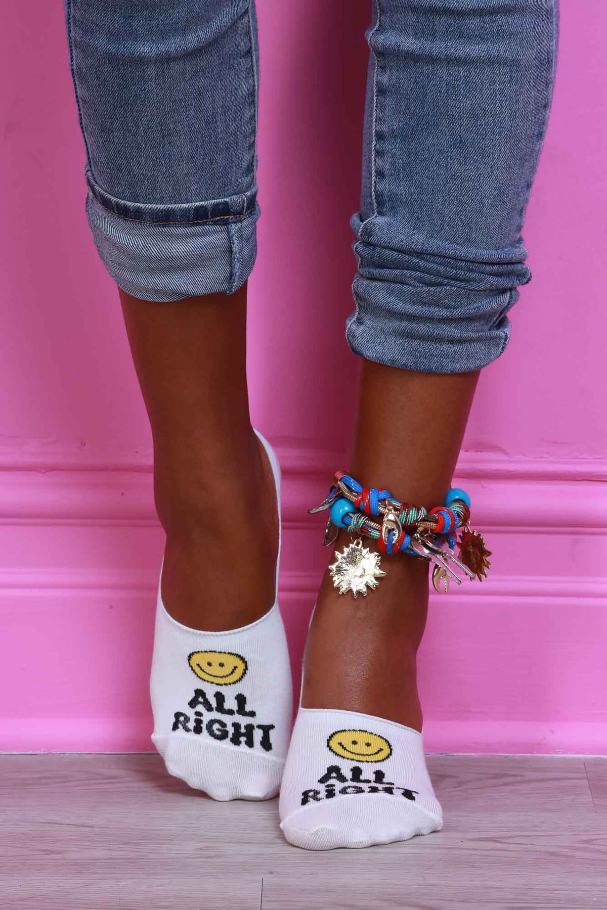 Say What Smiley Face Low Rise Socks