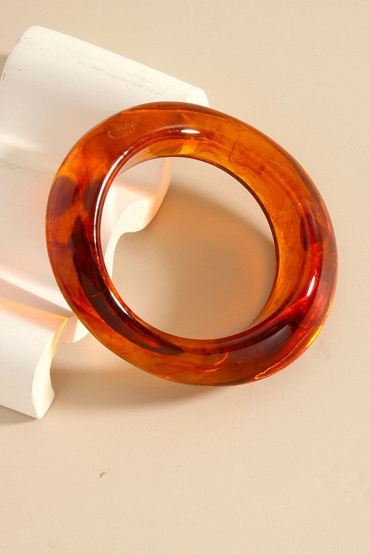 Shapeshifter Irregular Resin Bangle Bracelet