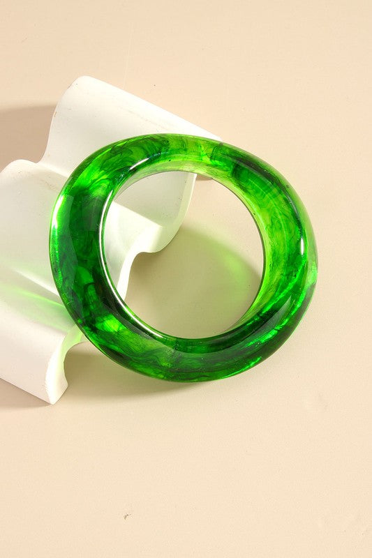 Shapeshifter Irregular Resin Bangle Bracelet