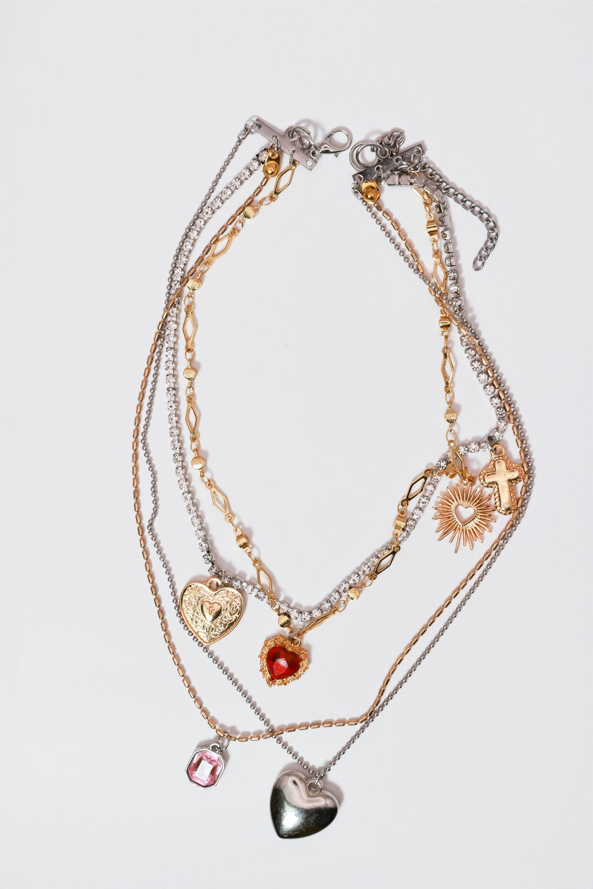 Tell Me More Heart Pearl Pendant Necklace