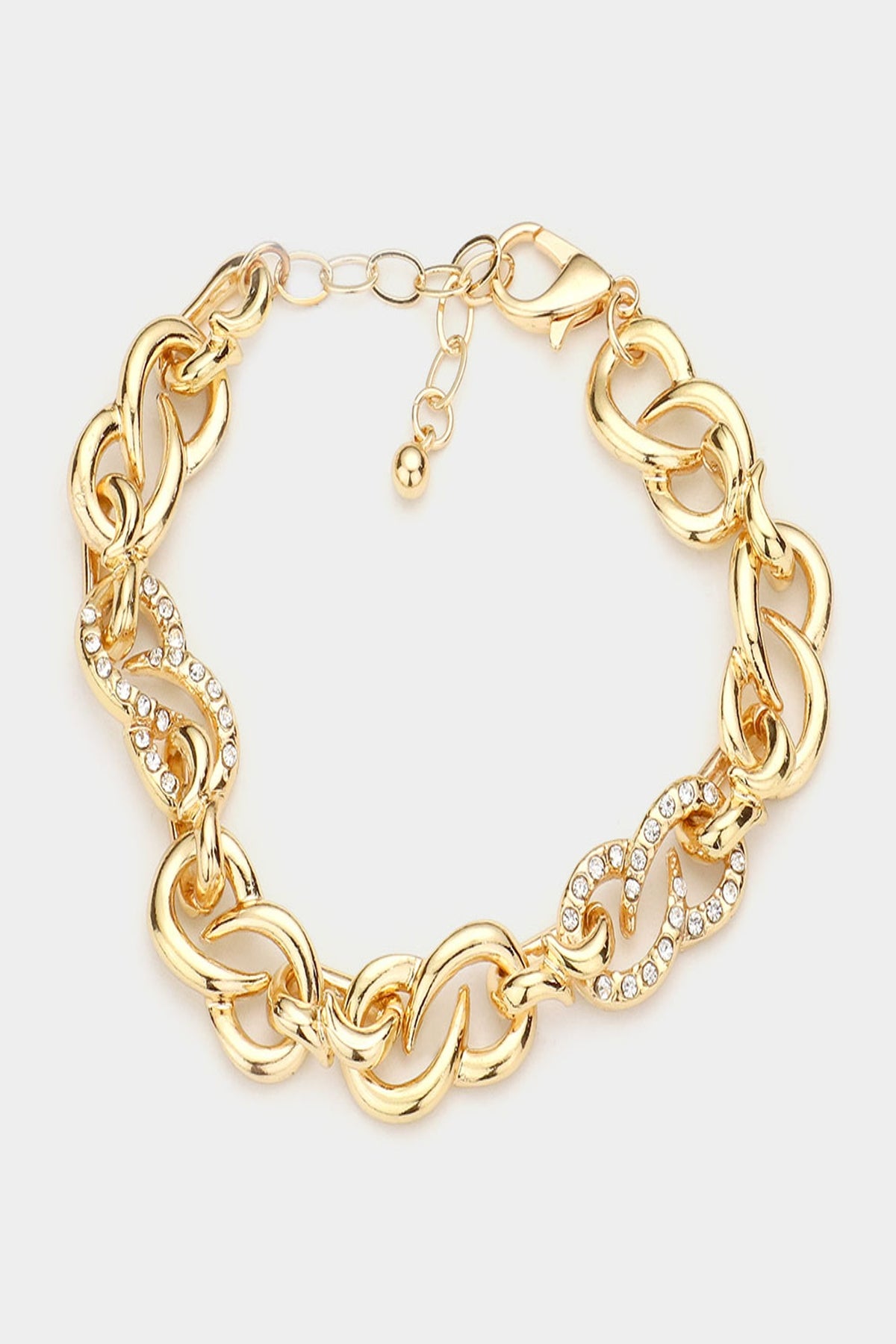 To Infinity Rhinestone Embellished Link Bracelet