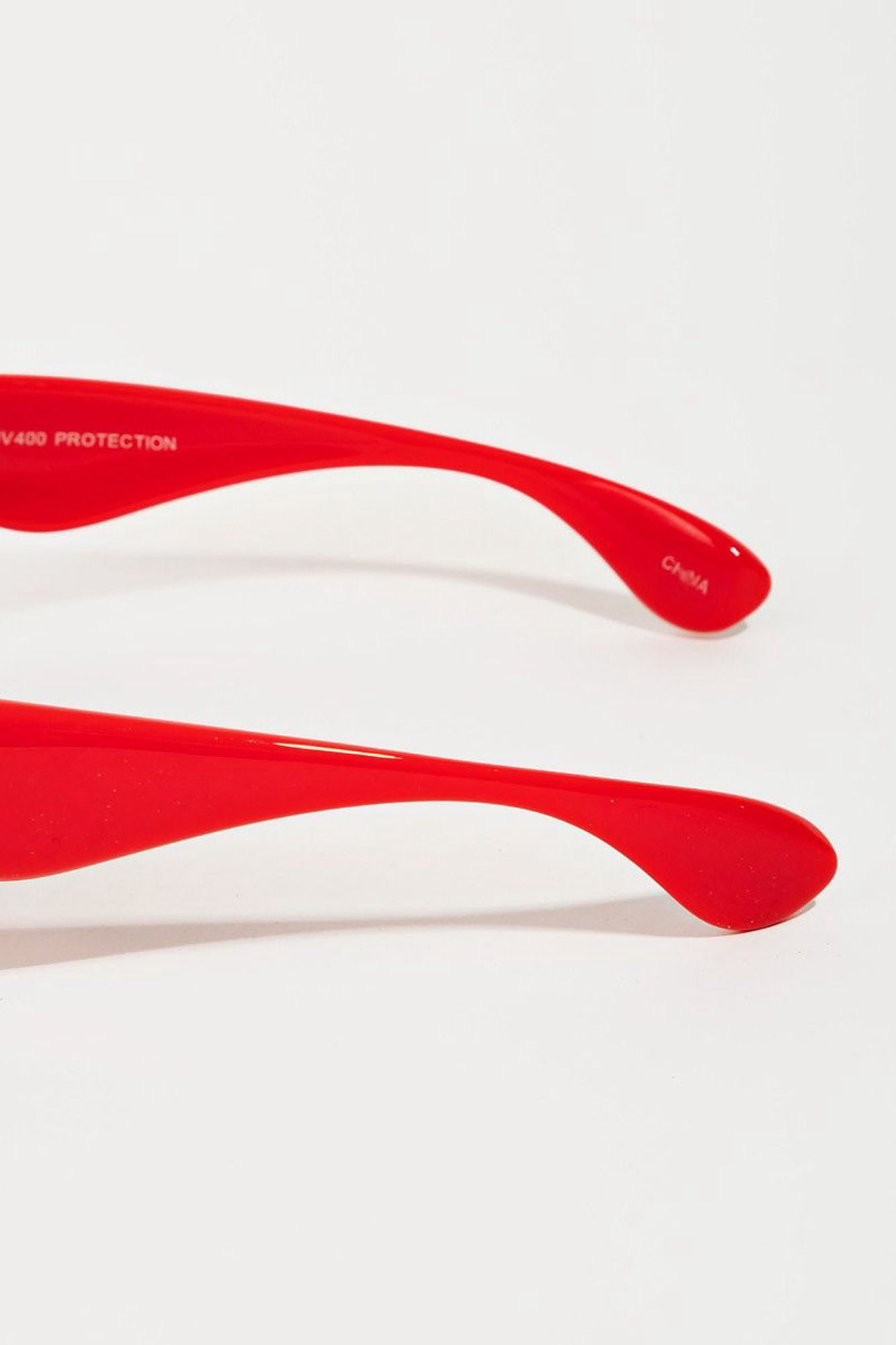 Retro Cat Eye Sunglasses - Red