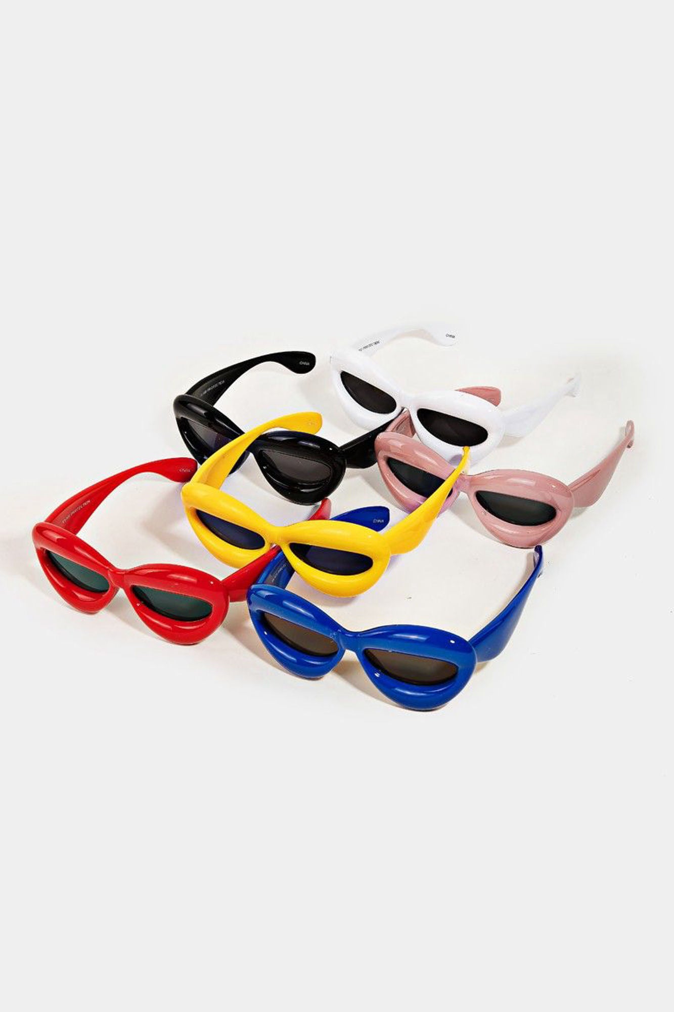 Retro Cat Eye Sunglasses - Red