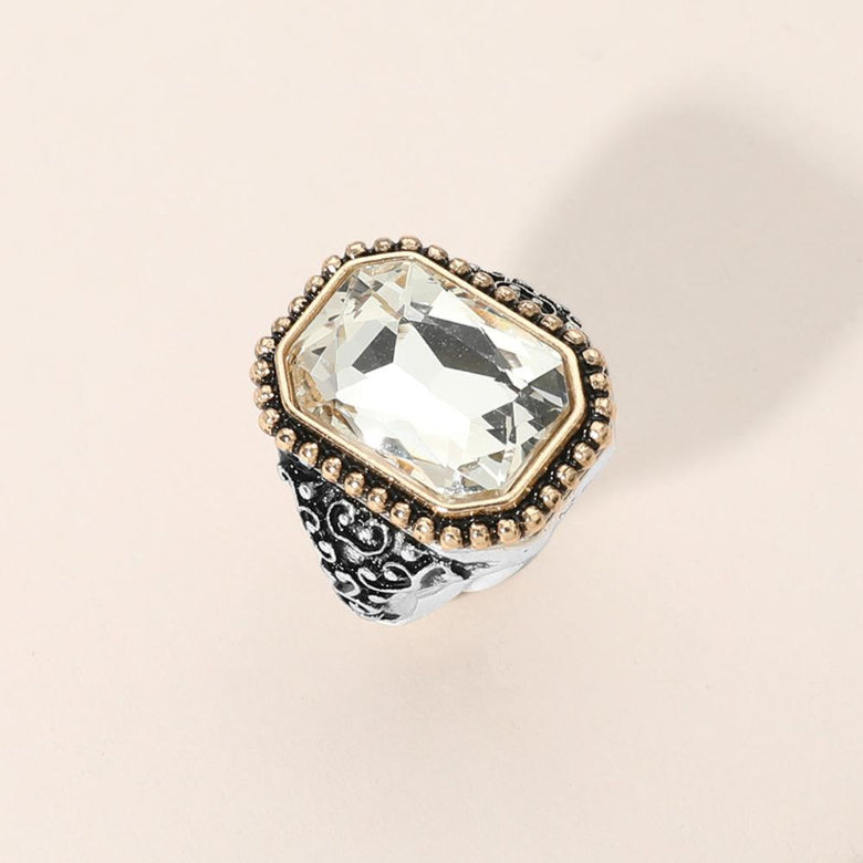 Somebody To Love Adjustable Rhinestone Statement Ring